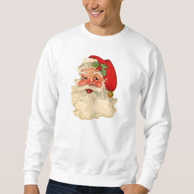 Antique Cute Jolly Santa Sweatshirt (Front)
