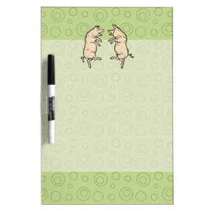 Antique Dancing Pigs: Whimsical Vintage Piggy Jig Dry Erase Board