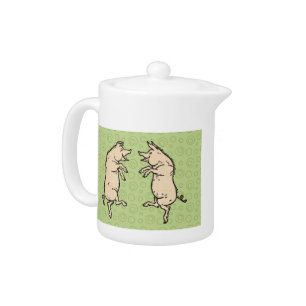 Antique Dancing Pigs: Whimsical Vintage Piggy Jig Teapot