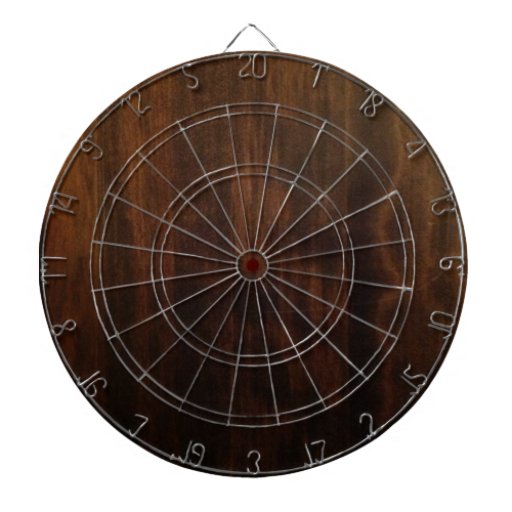 Antique Dark Wood Design Dart Board | Zazzle