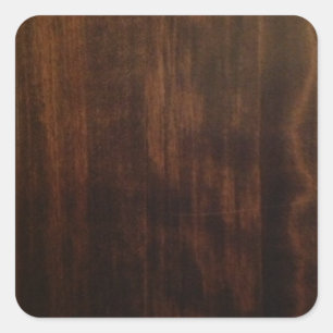 Antique Dark Wood Design Square Sticker