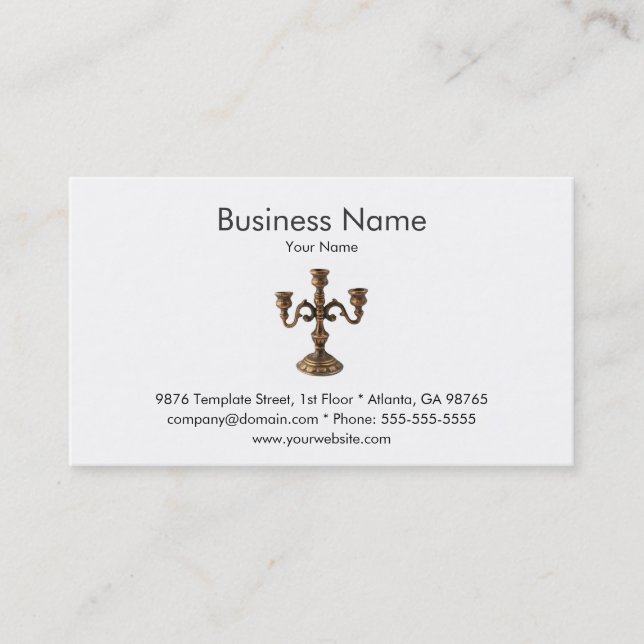 Antique Dealer Business Card Template (Front)