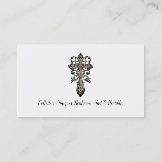 Antique Dealer Heirloom Collectible  Business Card (Front)