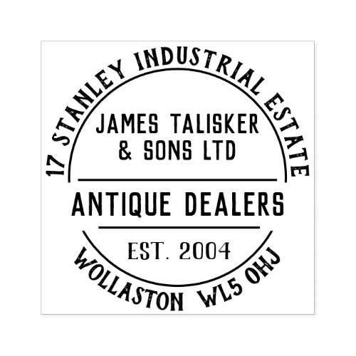 Antique Dealers Rubber Stamp