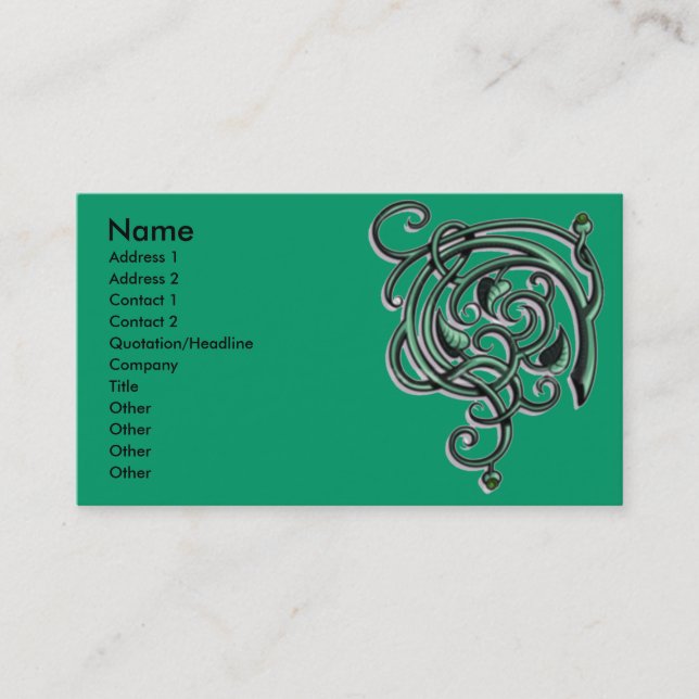 Antique Decorative Flourishes Business Card (Front)