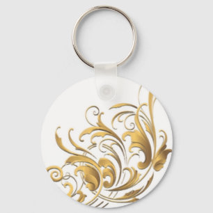 Antique Decorative Flourishes Keychain