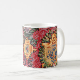 Antique Decorative French Floral Pattern Coffee Mug