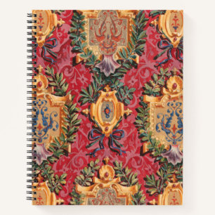 Antique Decorative French Floral Pattern Notebook