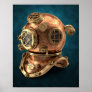 Antique Deep Sea Diving Helmet Poster