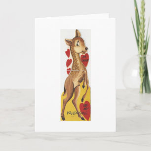 Antique Deer Valentine's Day Card