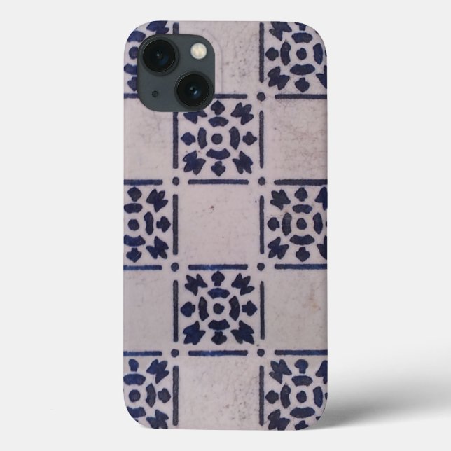 Antique Delft Blue White Pattern Dutch Tile Case-Mate iPhone Case (Back)