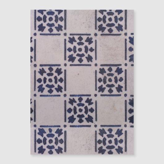 Antique Delft Tile Blue: Classic Dutch Art Pattern (Front)