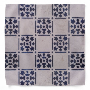 Antique Delft Tile Blue: Classic Dutch Art Pattern Bandana