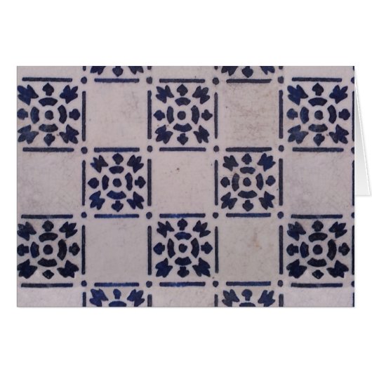 Antique Delft Tile Blue: Classic Dutch Art Pattern Cards (Front Horizontal)