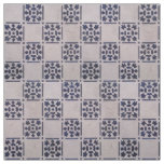 Antique Delft Tile Blue: Classic Dutch Art Pattern Fabric