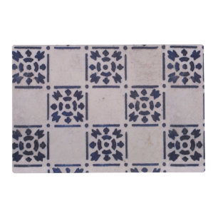 Antique Delft Tile Blue: Classic Dutch Art Pattern Placemat