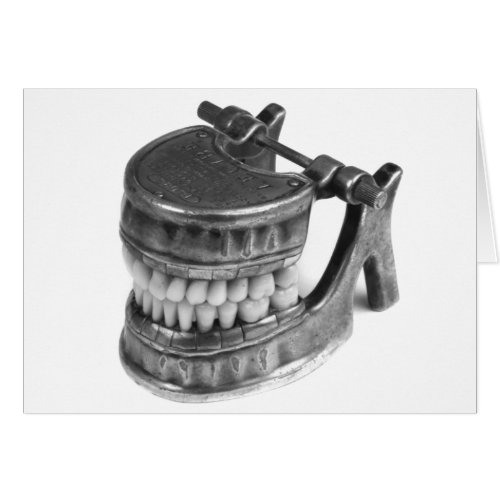 Antique Dental Model Oddity Horror Note Card