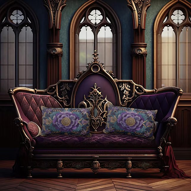 Antique Design Dark Academia Lumbar Pillow (Creator Uploaded)