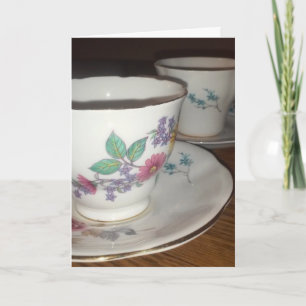 "Antique Dishes" Get Well Card
