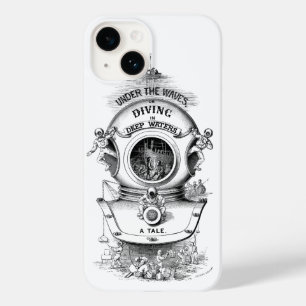 Antique diving helmet nautical black and white Case-Mate iPhone 14 case