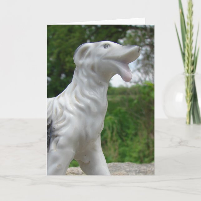 Antique Dog Figurine Card (Front)