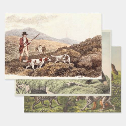 Antique Dogs Wrapping Paper Sheets