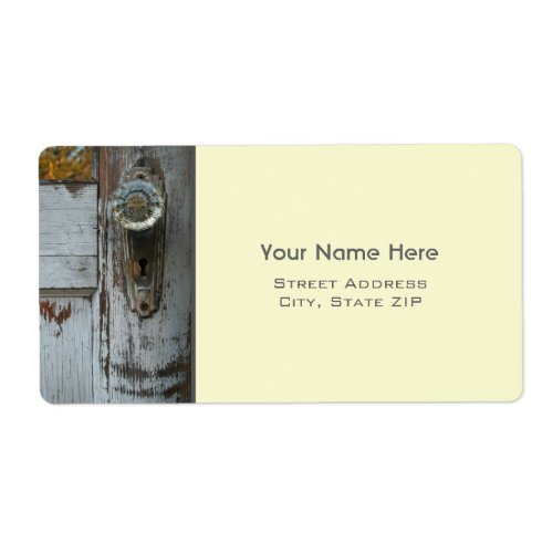 Antique Door Address Label