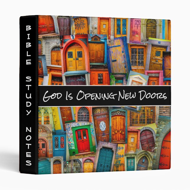 Antique Doors Opens Doors Quote Custom Subject 3 Ring Binder (Front/Spine)