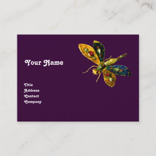 ANTIQUE DRAGONFLY JEWEL Purple Business Card