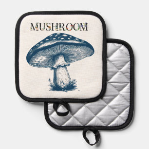 Antique drawing of mushroom pot holder