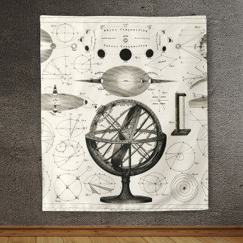 Antique Drawing Of Vintage Astrological Spheres Tapestry by VintageSketch at Zazzle