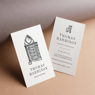 Antique Dresser Vintage Furniture Business Card