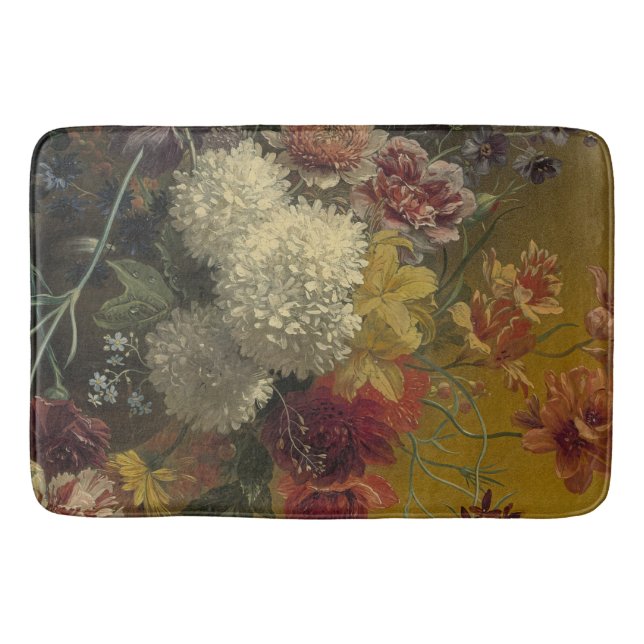 Antique Dutch Master Floral Georgius van Os 1820  Bath Mat (Front)