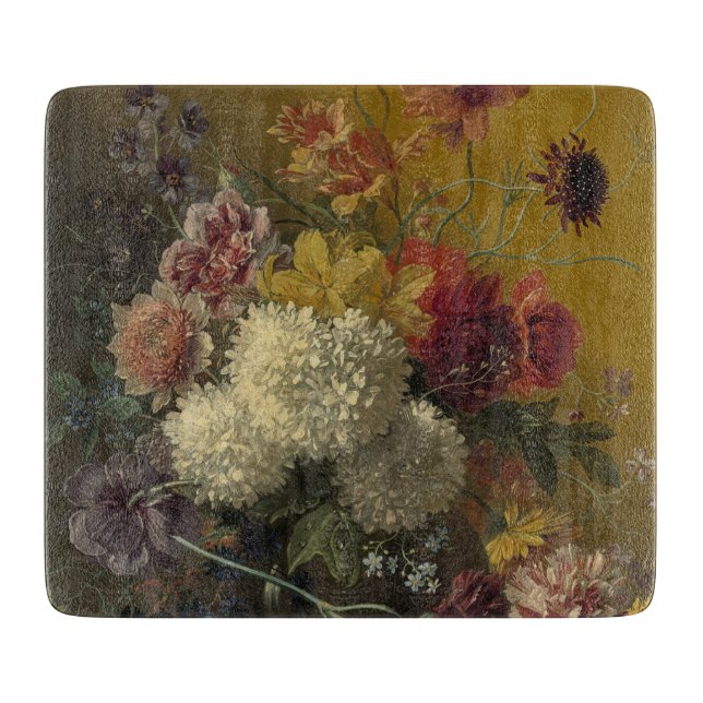 Antique Dutch Master Floral Georgius van Os 1820  Cutting Board (Front)