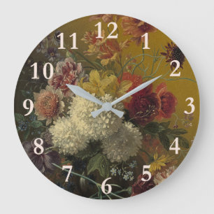 Antique Dutch Master Floral Georgius van Os 1820 Large Clock
