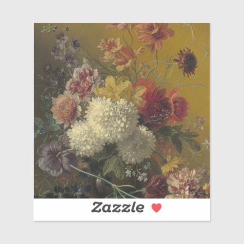 Antique Dutch Master Floral Georgius van Os 1820  Sticker