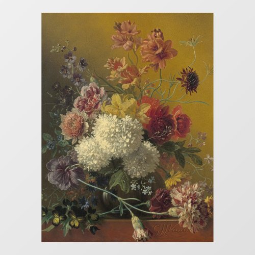 Antique Dutch Master Floral Georgius van Os 1820  Window Cling