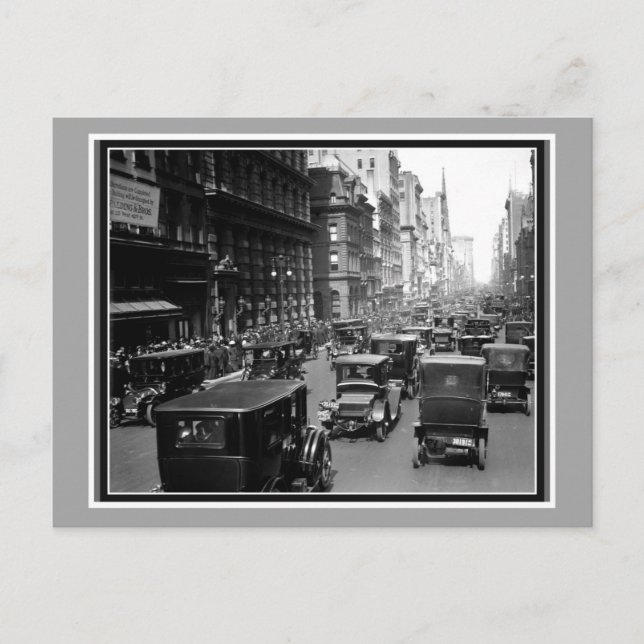 Antique Easter 1913 5th Avenue New York photo Holiday Postcard (Front)