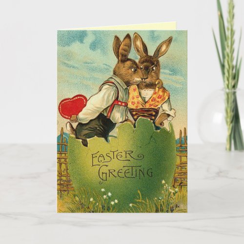 Antique Easter Bunny Card