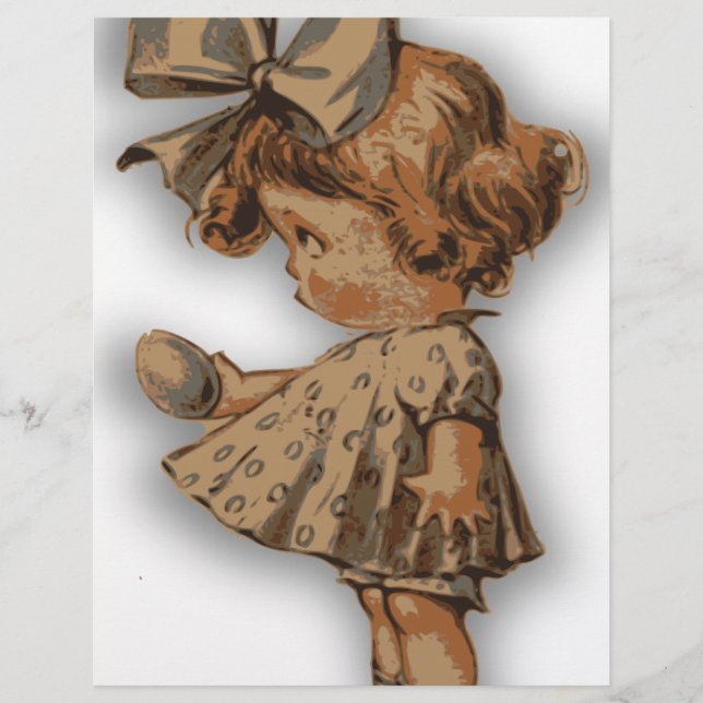 antique easter egg letterhead (Front)