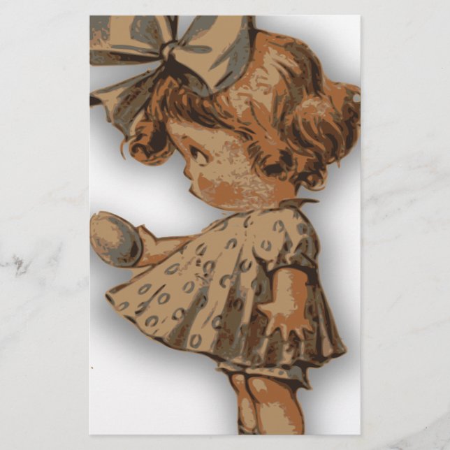 antique easter egg stationery (Front)