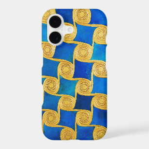 ANTIQUE EGYPTIAN GEOMETRIC DECOR ,SUN IN BLUE SKY iPhone 17 CASE