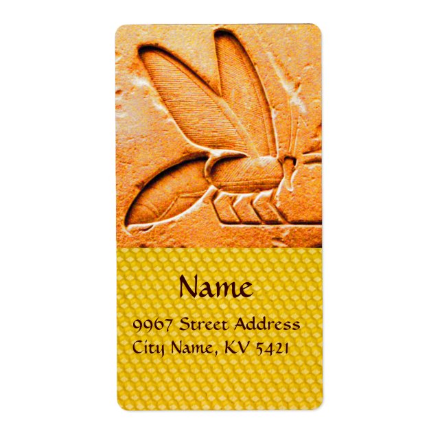 ANTIQUE EGYPTIAN HONEY BEE BEEKEEPER LABEL (Front)