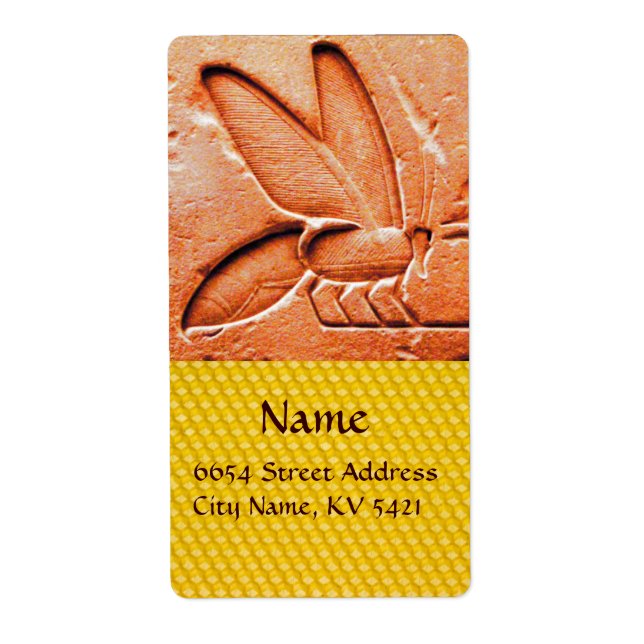 ANTIQUE EGYPTIAN HONEY BEE BEEKEEPER LABEL (Front)