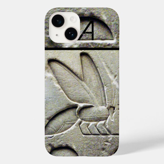 ANTIQUE EGYPTIAN HONEY BEE BEEKEEPER MONOGRAM Case-Mate iPhone CASE (Back)