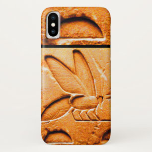 ANTIQUE EGYPTIAN HONEY BEE BEEKEEPER Orange Yellow iPhone X Case