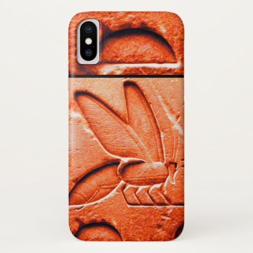ANTIQUE EGYPTIAN HONEY BEE BEEKEEPER Red iPhone X Case