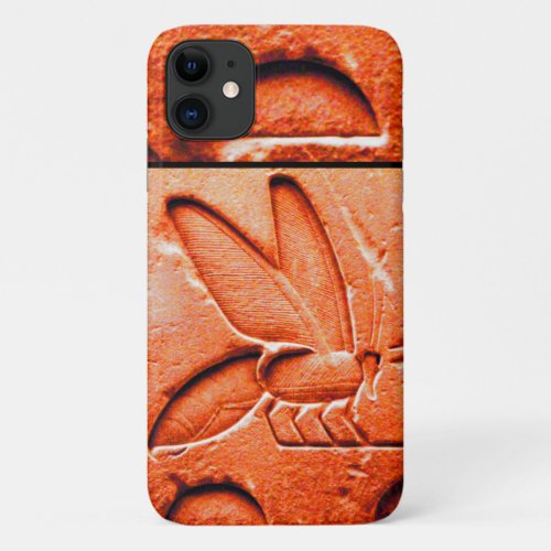 ANTIQUE EGYPTIAN HONEY BEE BEEKEEPER Red iPhone 11 Case