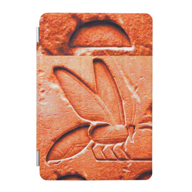 ANTIQUE EGYPTIAN HONEY BEE BEEKEEPER Red iPad Mini Cover (Front)
