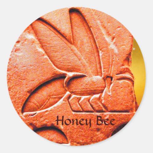 ANTIQUE EGYPTIAN HONEY BEE BEEKEEPER SUPPLIES CLASSIC ROUND STICKER